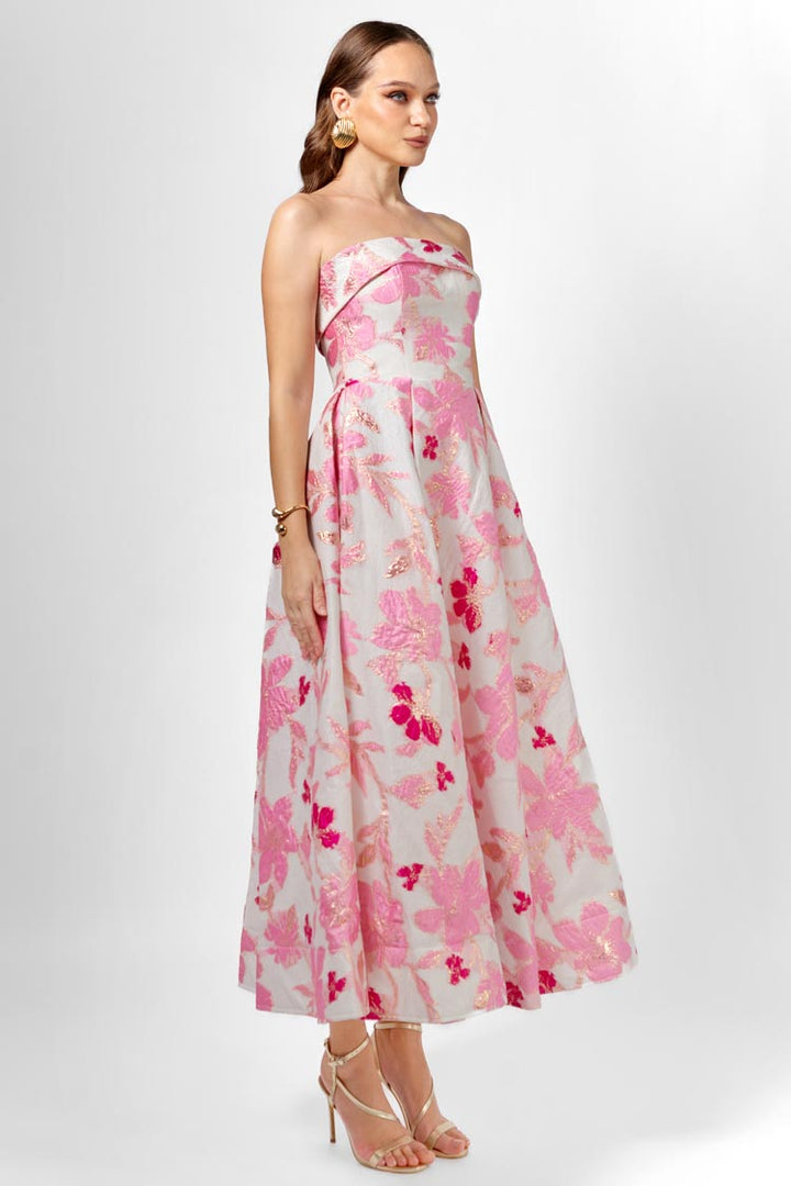 Alanna Jacquard A-Line Midi Dress