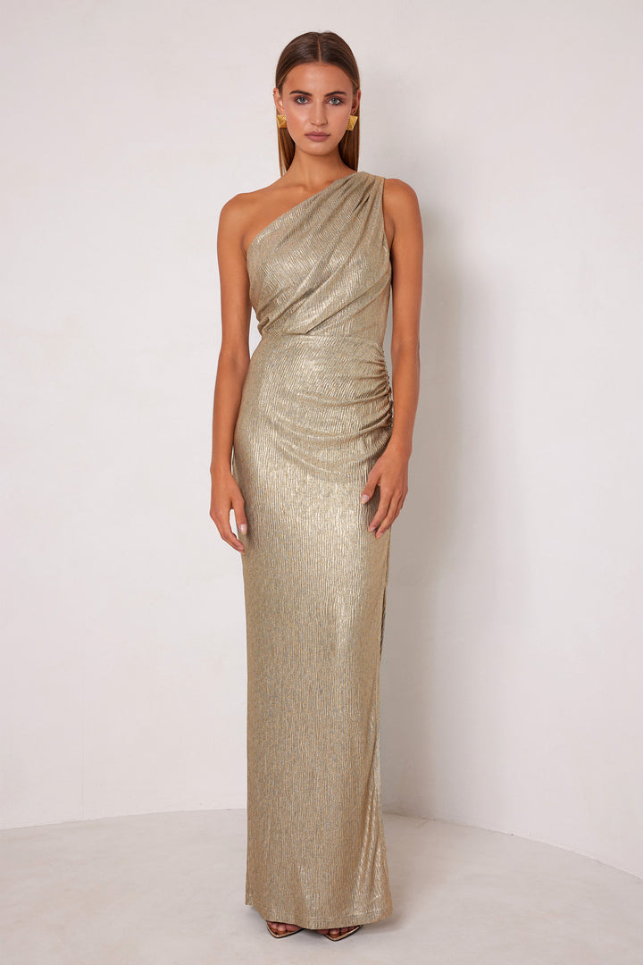 Alanna Maxi Dress in Gold
