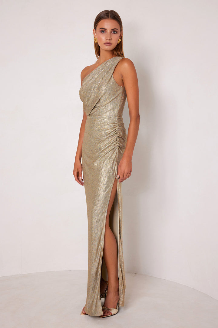 Alanna Maxi Dress in Gold