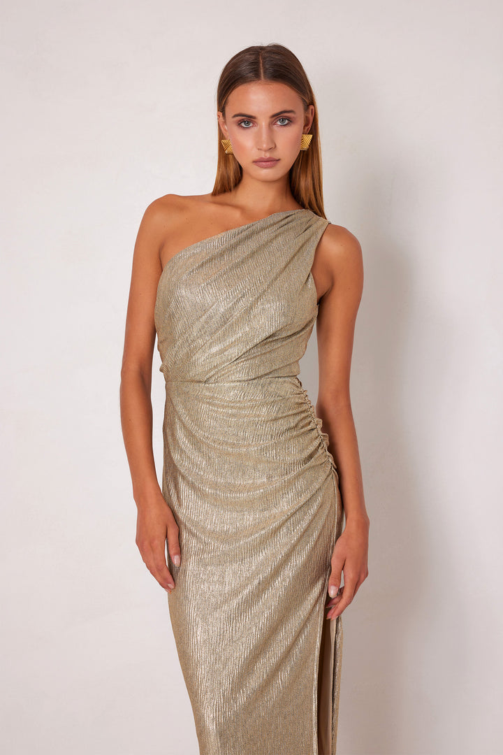 Alanna Maxi Dress in Gold