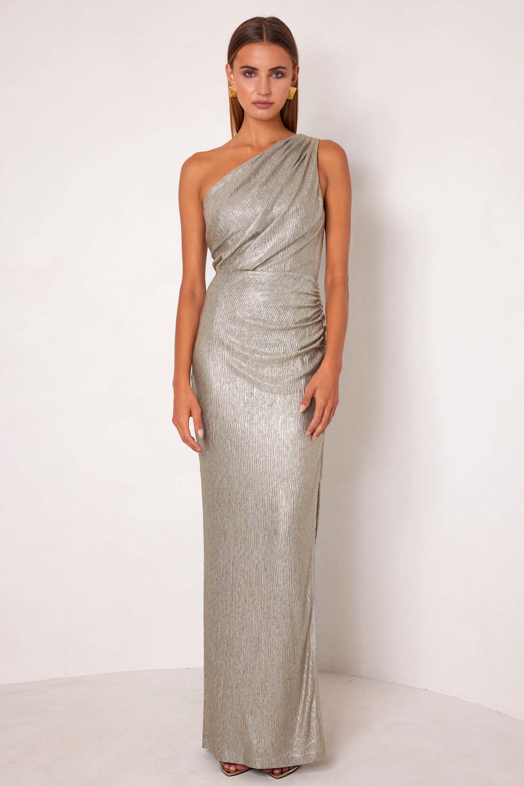 Alanna Maxi Dress in Gold