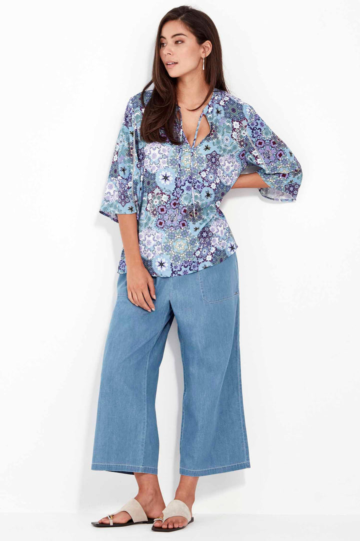 Alex 3/4 Pant in Denim