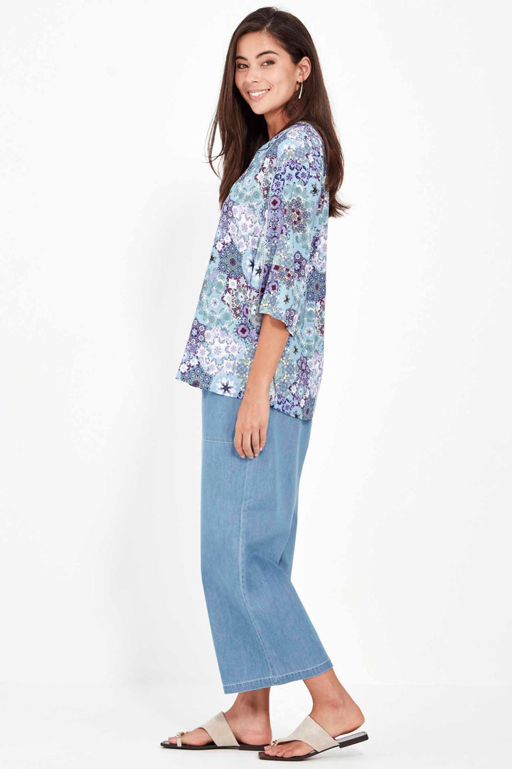 Alex 3/4 Pant in Denim