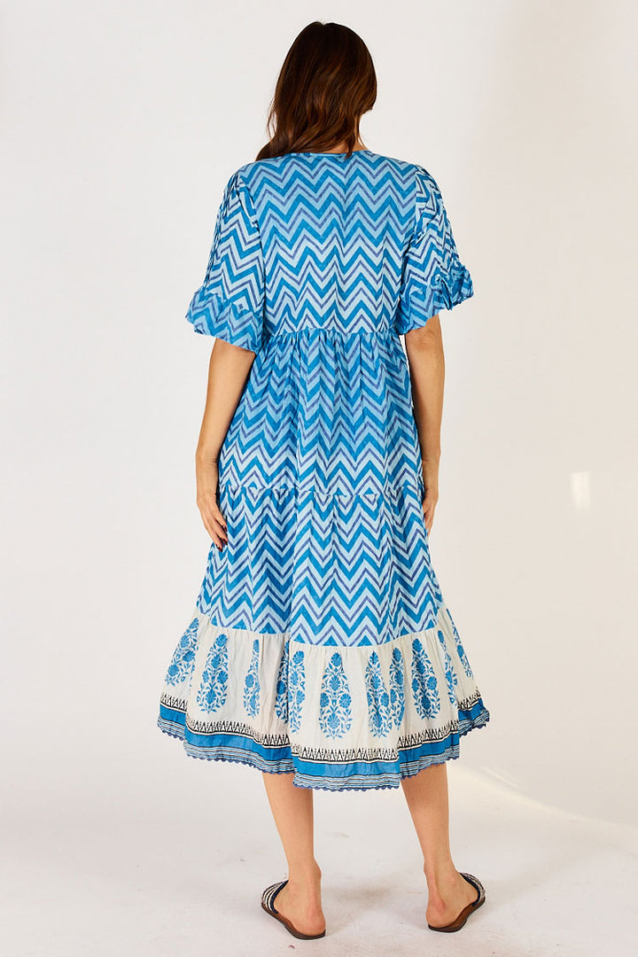 Alex Midi Dress in Ocean