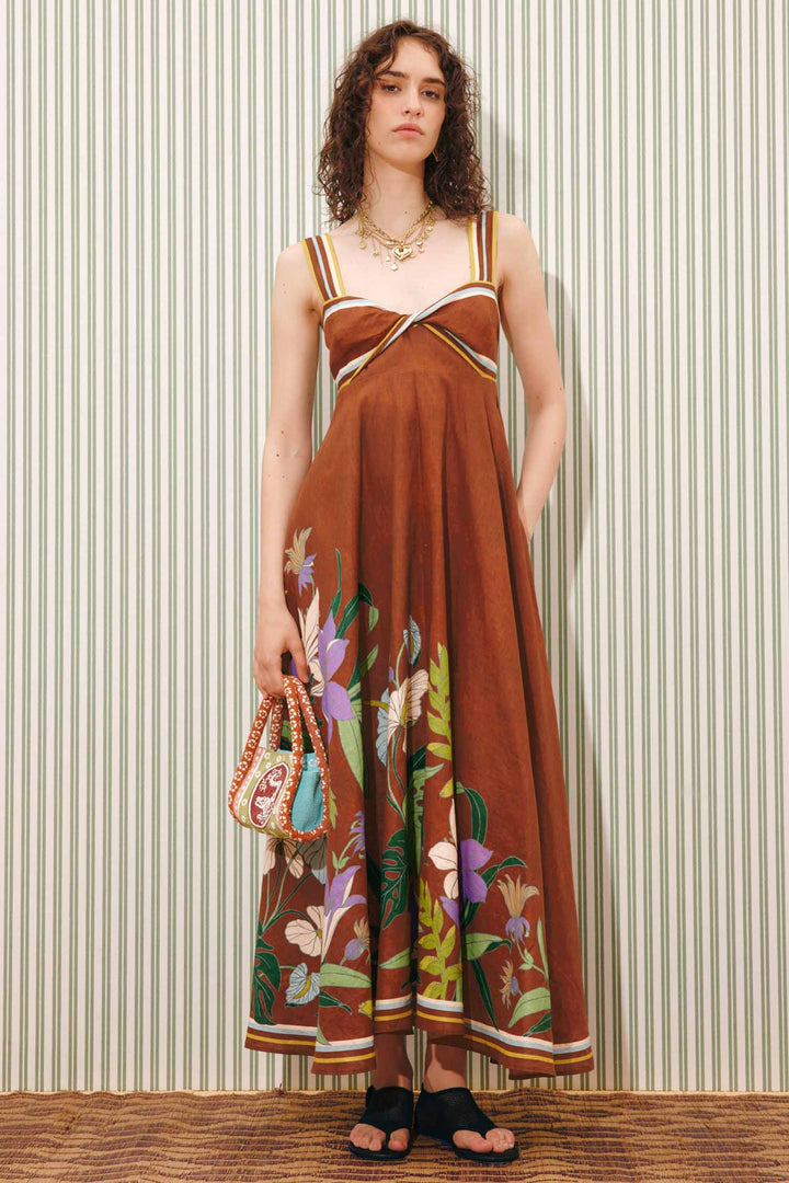 Alfie Twist Sundress in Chocolate