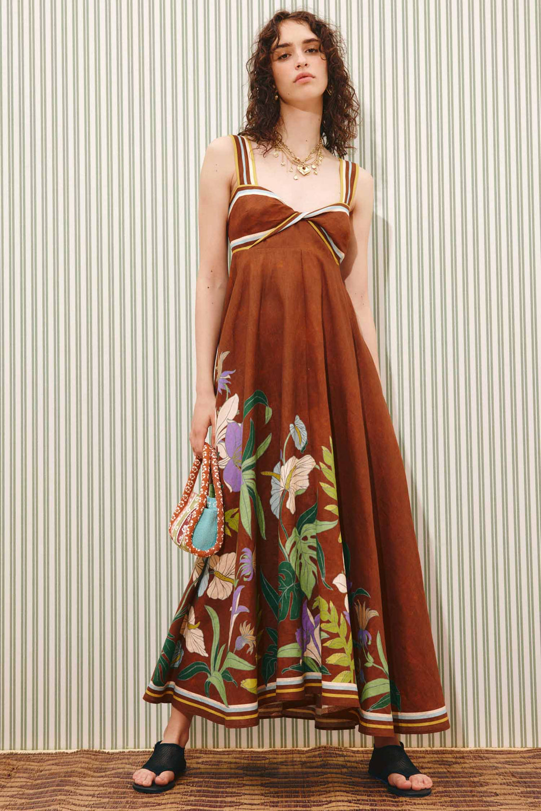 Alfie Twist Sundress in Chocolate