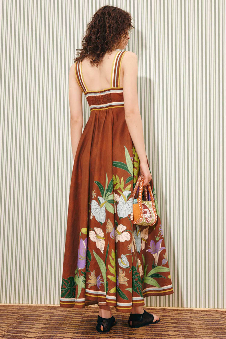 Alfie Twist Sundress in Chocolate