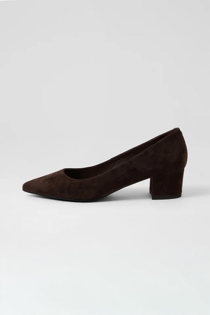 Alger Suede Pump in Chocolate