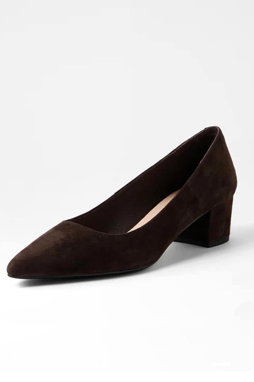 Alger Suede Pump in Chocolate