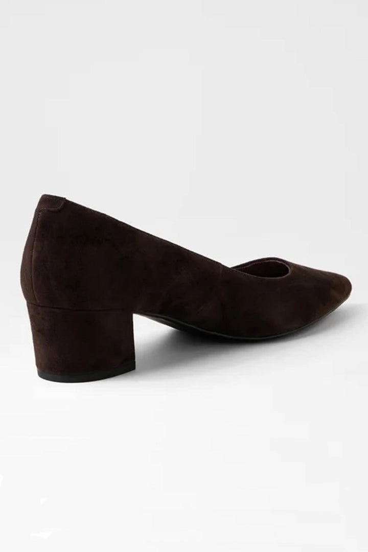 Alger Suede Pump in Chocolate