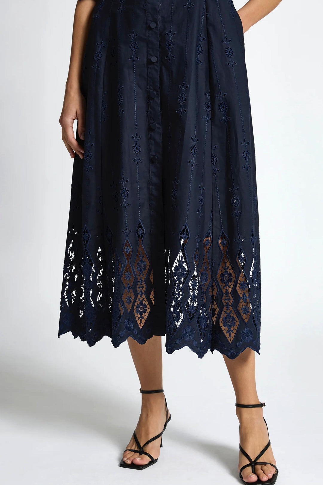 Alice Shirt Dress in Navy