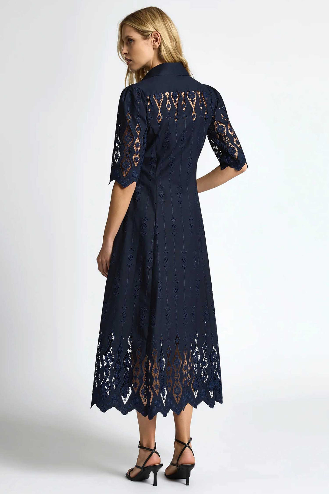 Alice Shirt Dress in Navy
