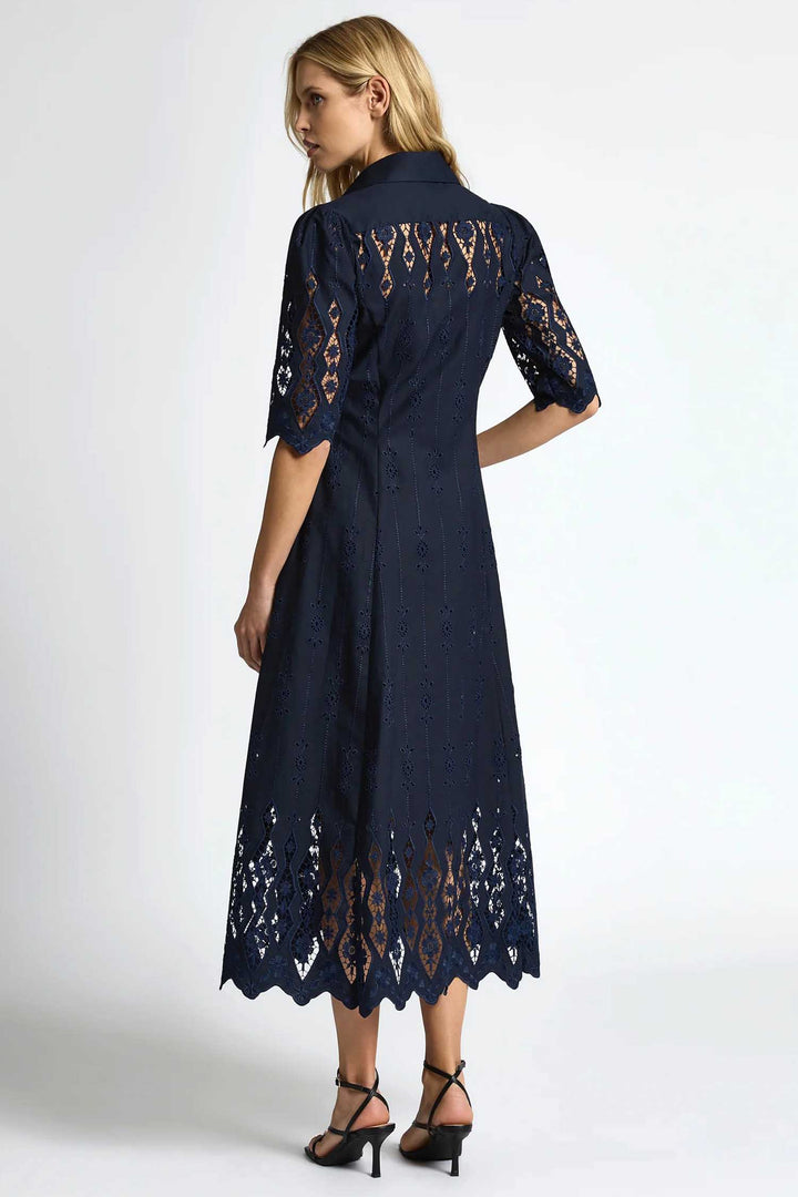 Alice Shirt Dress in Navy