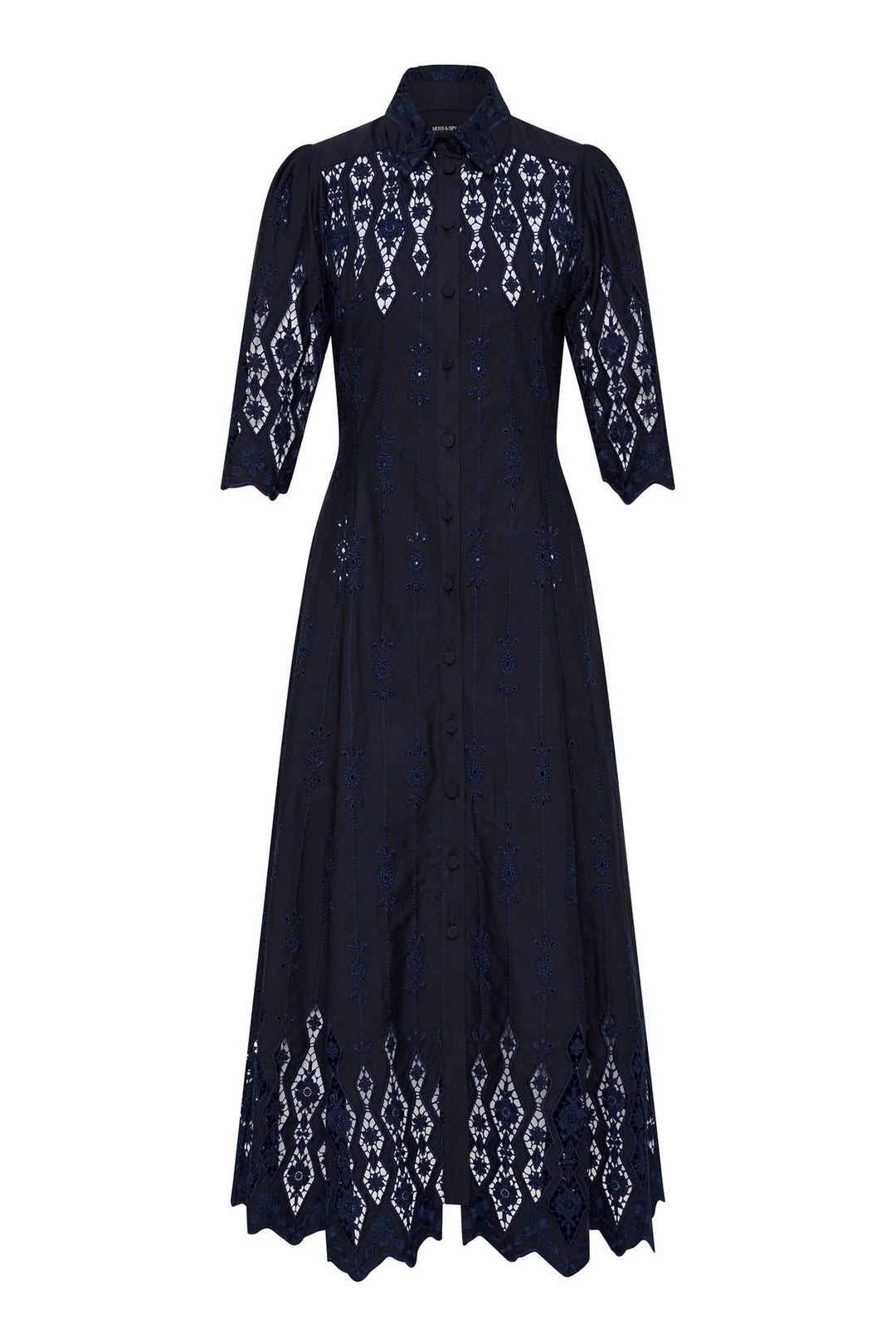 Alice Shirt Dress in Navy