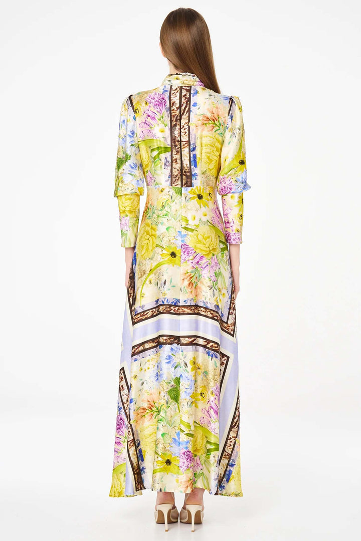 Alicia Long Sleeve Dress in Lilac Citrus Floral
