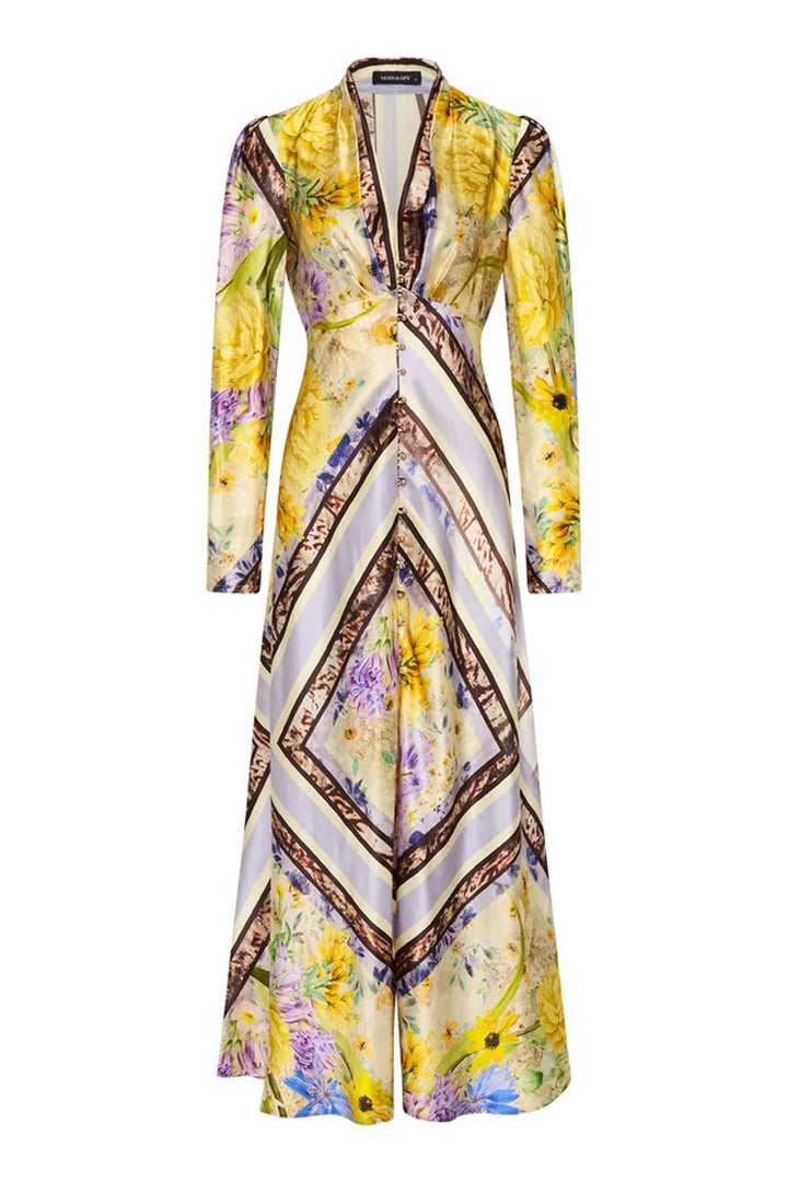Alicia Long Sleeve Dress in Lilac Citrus Floral