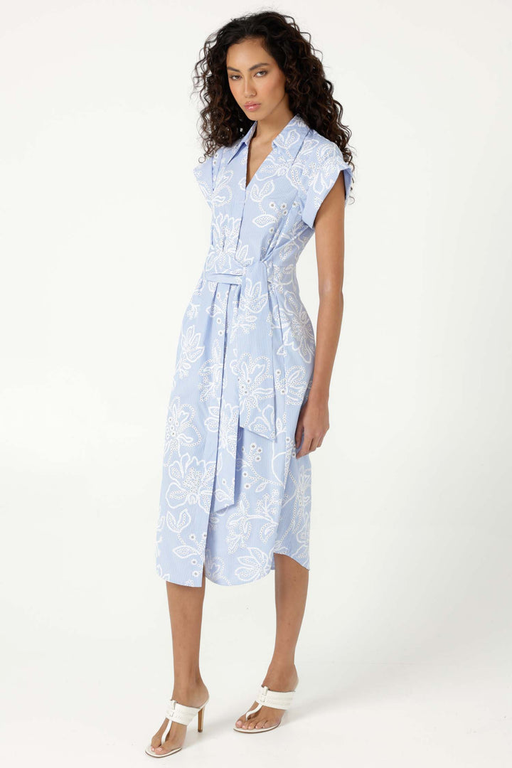 Aliki Shirtmaker in Blue Stripe Floral