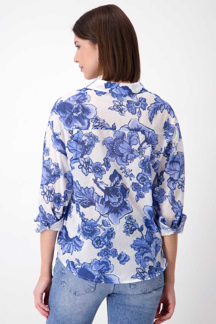 All-over Blue Flower Blouse Shirt | FINAL SALE