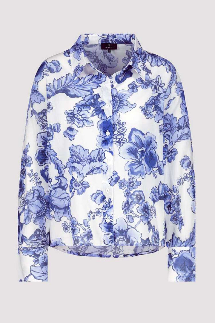 All-over Blue Flower Blouse Shirt | FINAL SALE