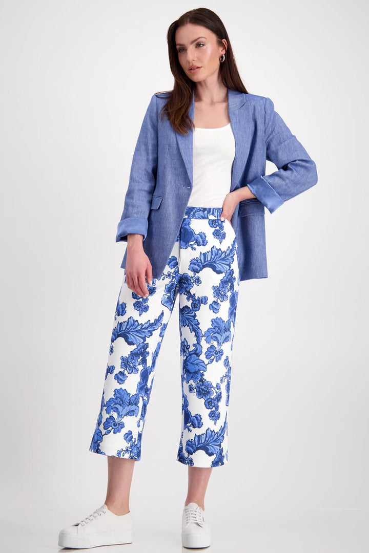 All-over Blue Flower Culotte Trouser | FINAL SALE