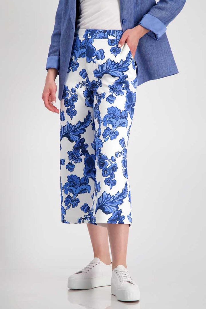All-over Blue Flower Culotte Trouser | FINAL SALE