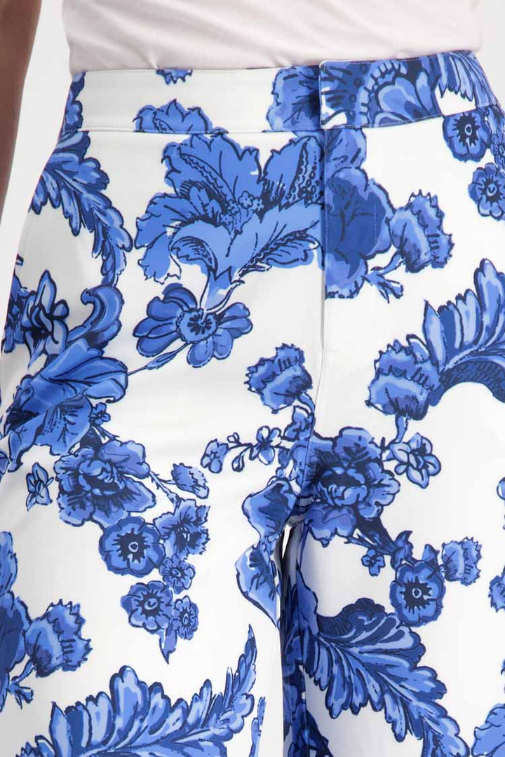 All-over Blue Flower Culotte Trouser | FINAL SALE