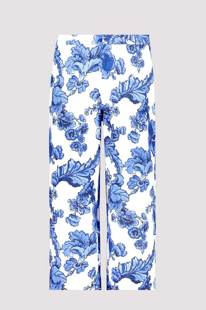 All-over Blue Flower Culotte Trouser | FINAL SALE