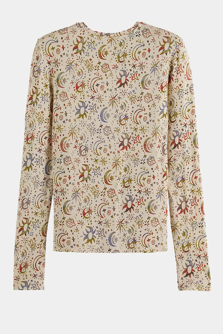 All Over Printed L/S T-Shirt in Cosmic Sky