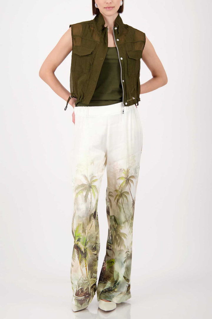 All-Over Tropical Pants in Olive