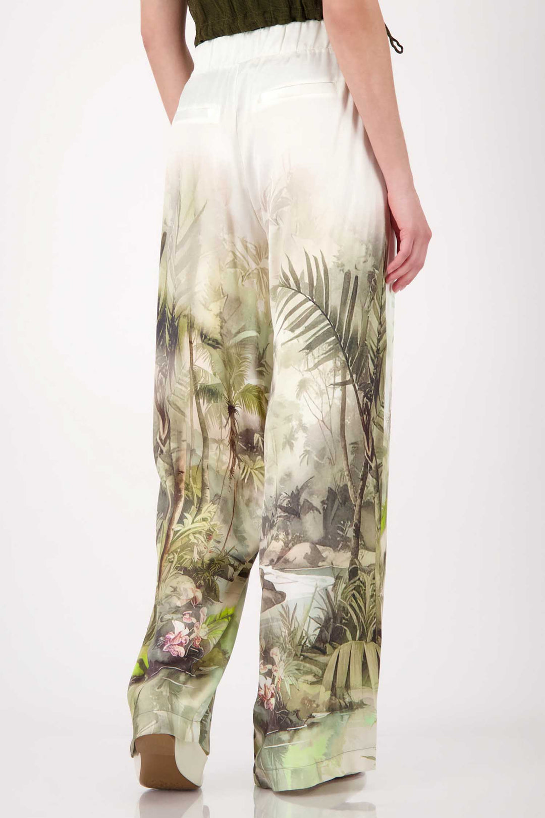 All-Over Tropical Pants in Olive