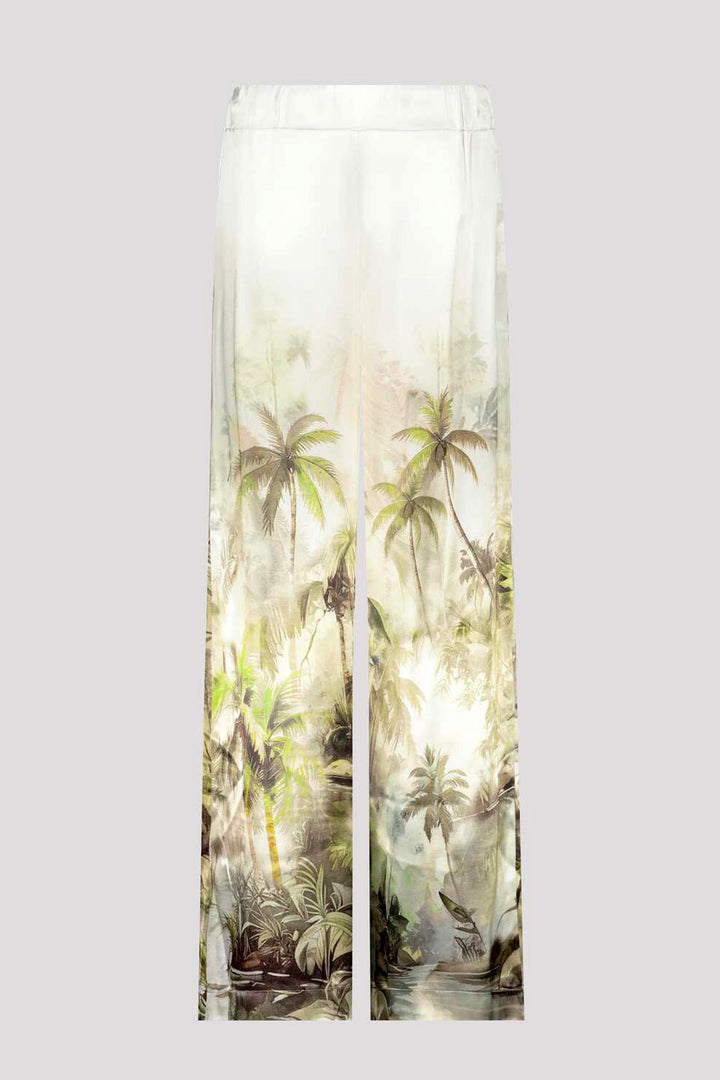 All-Over Tropical Pants in Olive