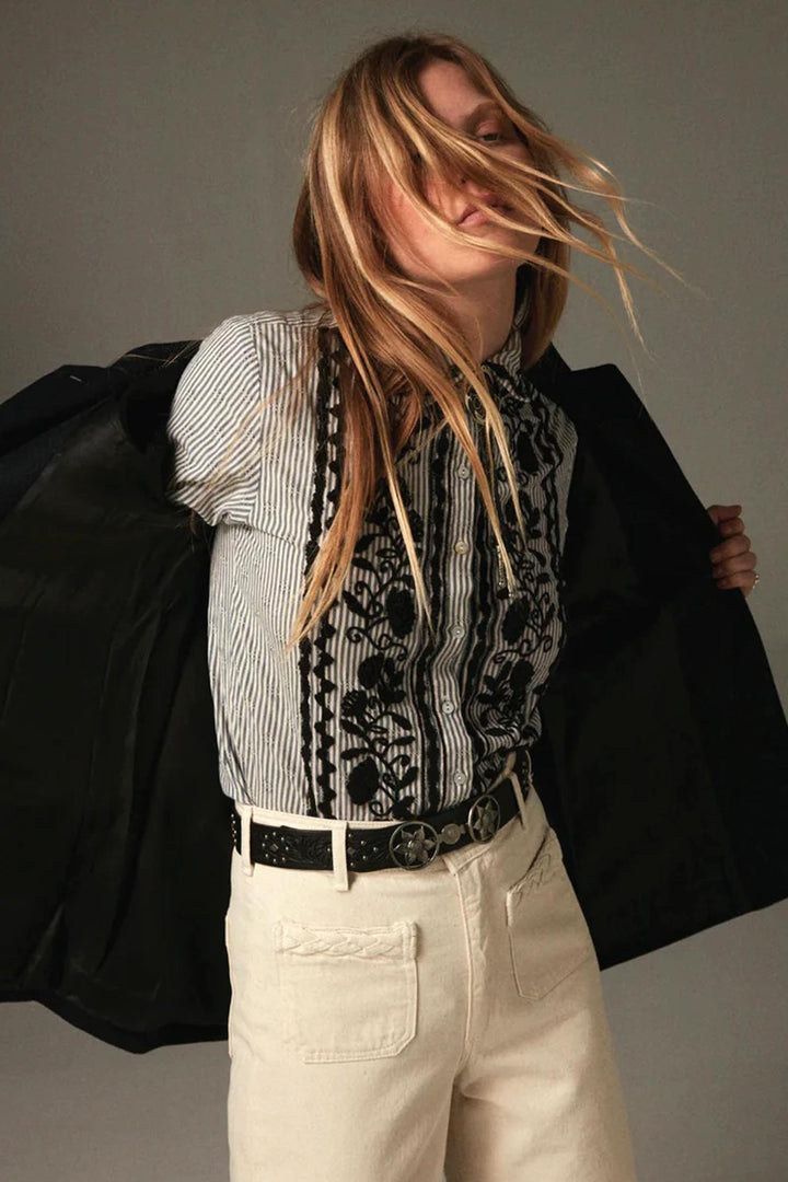 Amanda Laberynth Blouse in Azzurro