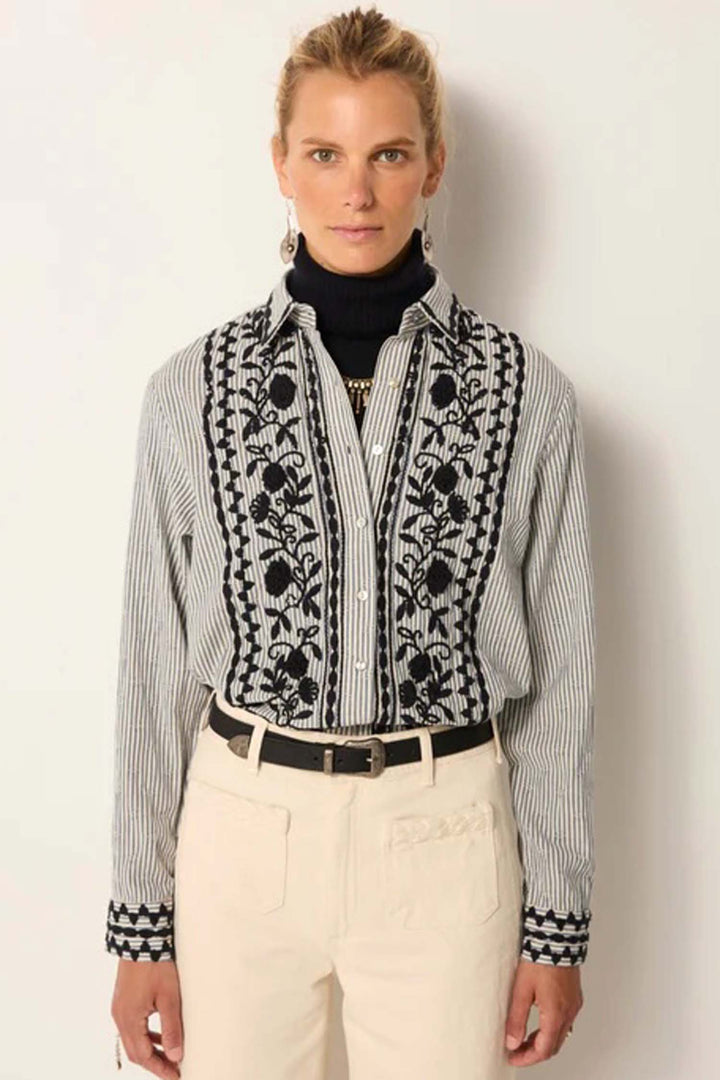 Amanda Laberynth Blouse in Azzurro