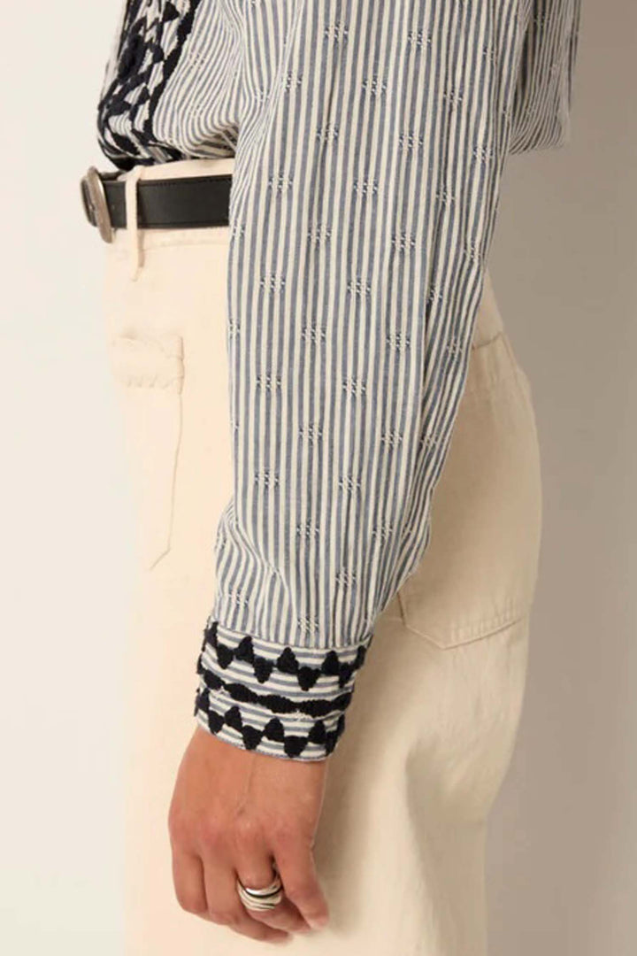 Amanda Laberynth Blouse in Azzurro