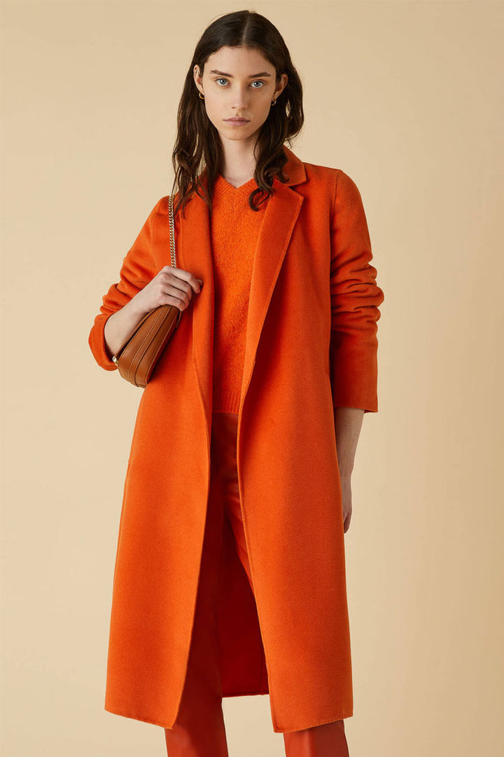 Amazing Coat w Tie in Orange