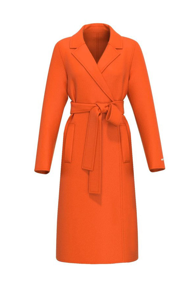 Amazing Coat w Tie in Orange
