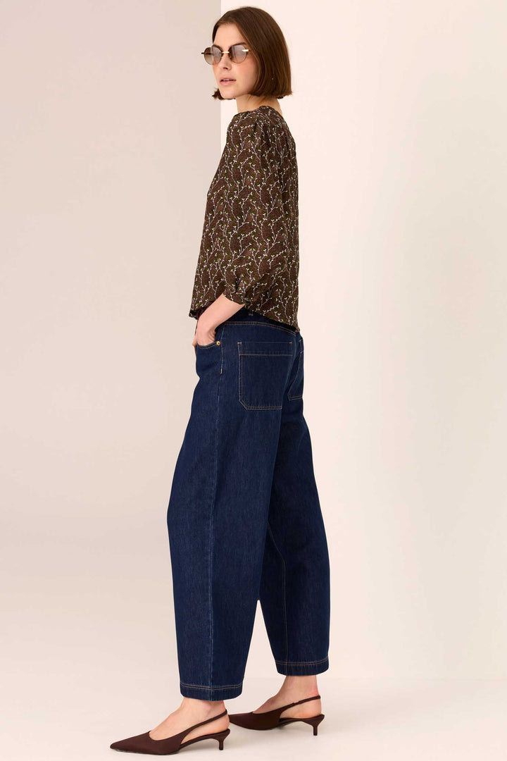 Andie Cropped Jean in Dark Wash