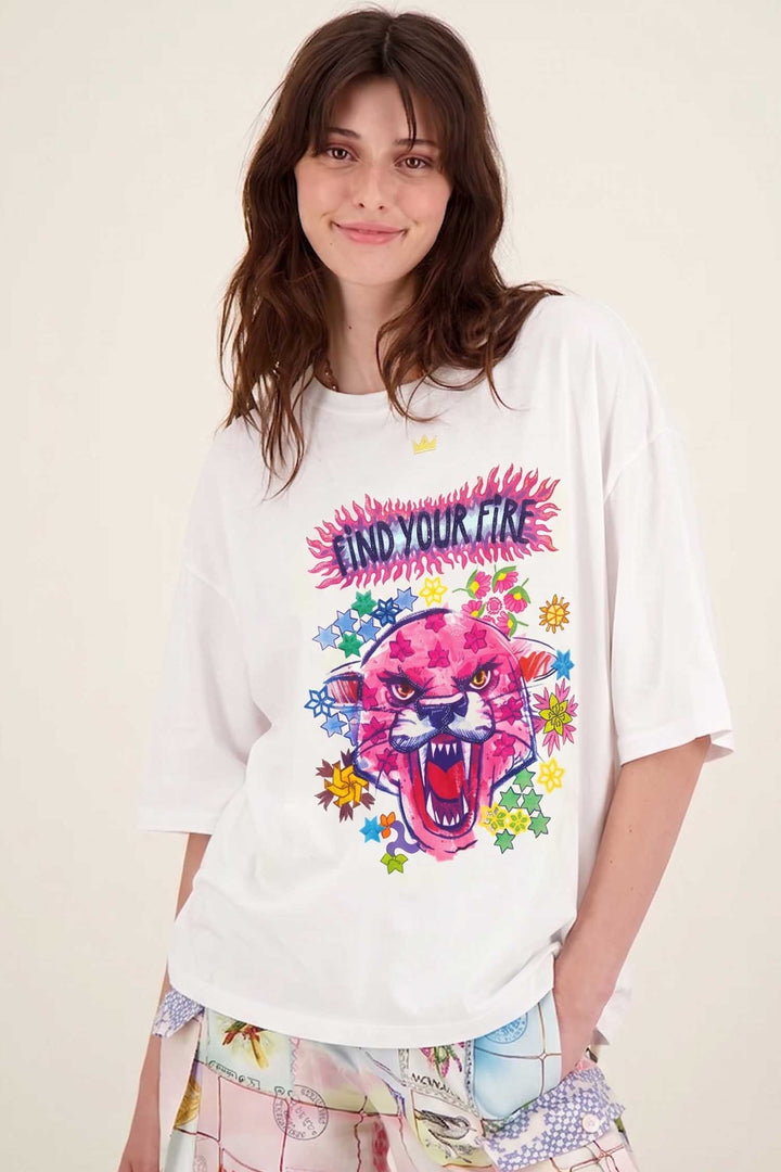 Angelina Oversized T-Shirt in Tiger