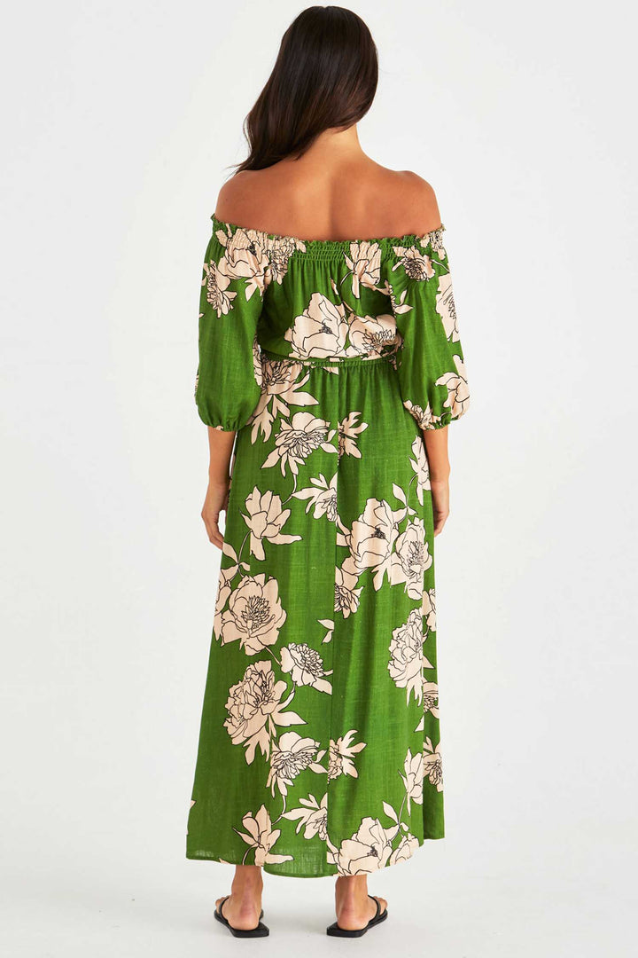 Antonie Off-Shoulder Dress in Moonflower