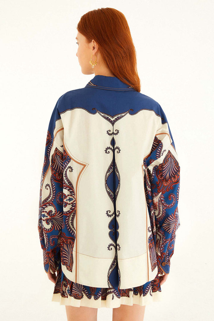 Arabesque Scarf Sand LS Shirt