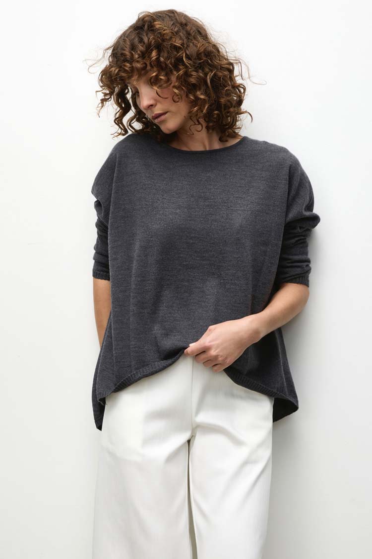 Arc Sweater in Carbon Marl