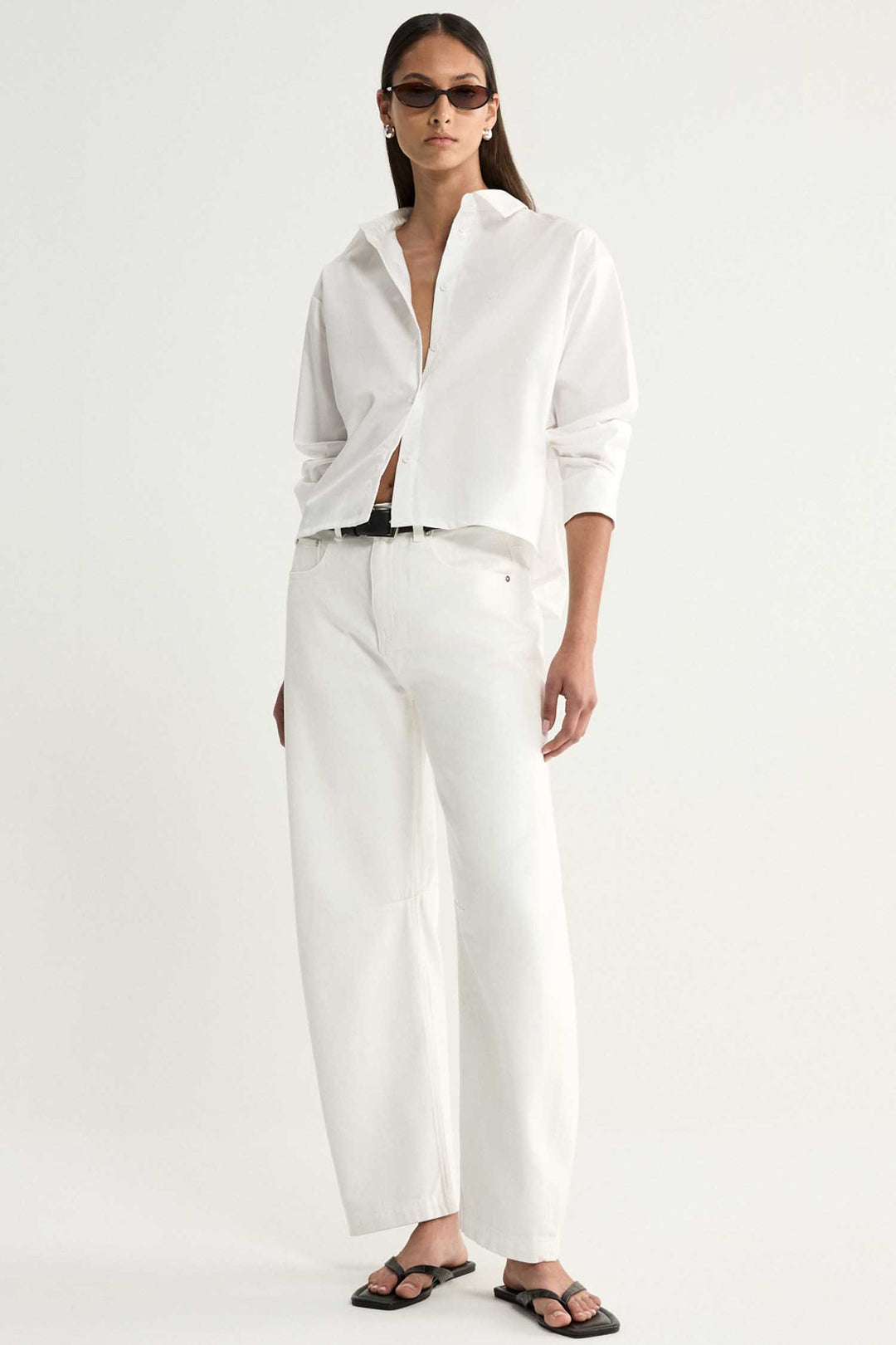 Arlo Crop Shirt in White