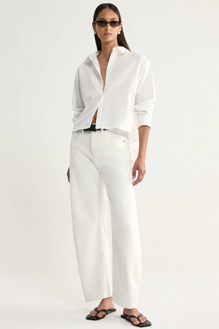 Arlo Crop Shirt in White