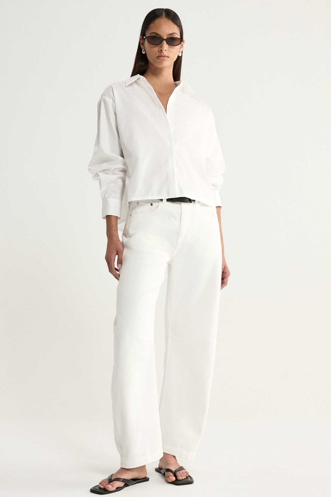 Arlo Crop Shirt in White