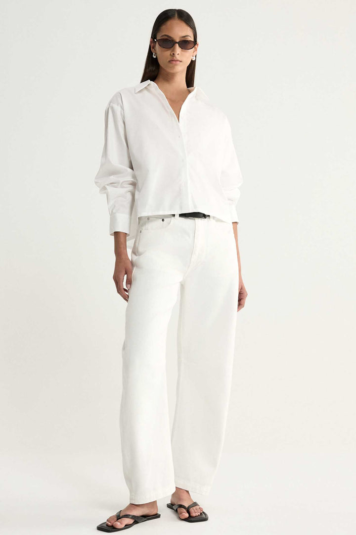 Arlo Crop Shirt in White