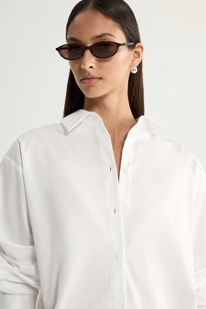 Arlo Crop Shirt in White