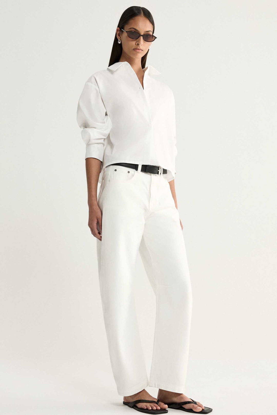 Arlo Crop Shirt in White