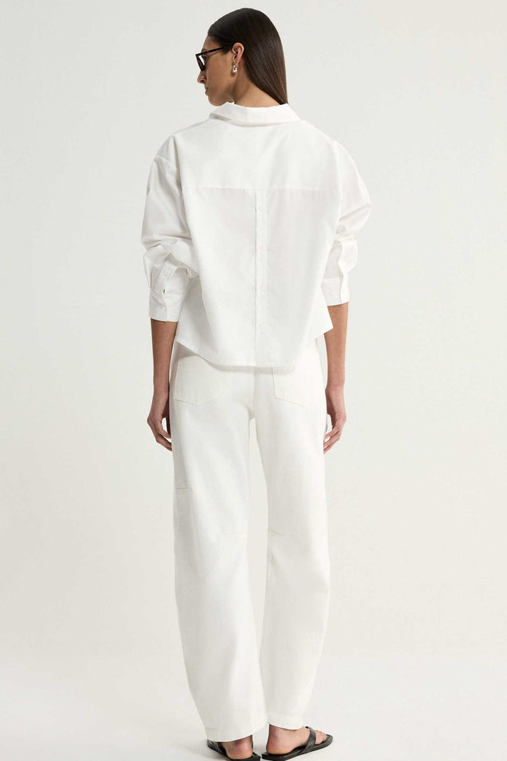 Arlo Crop Shirt in White