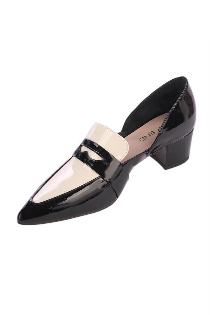 Arni Patent Leather Chunky Heel