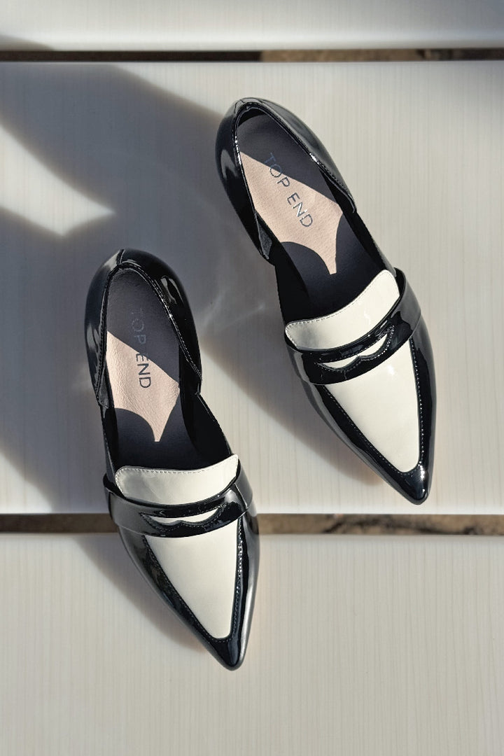 Arni Patent Leather Chunky Heel